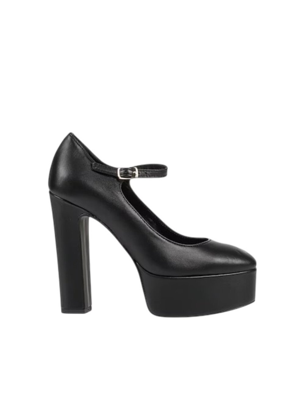 ISLO Isabella Lorusso Mary Jane Platform Pumps Black Leather Women's US 9 39 NIB
